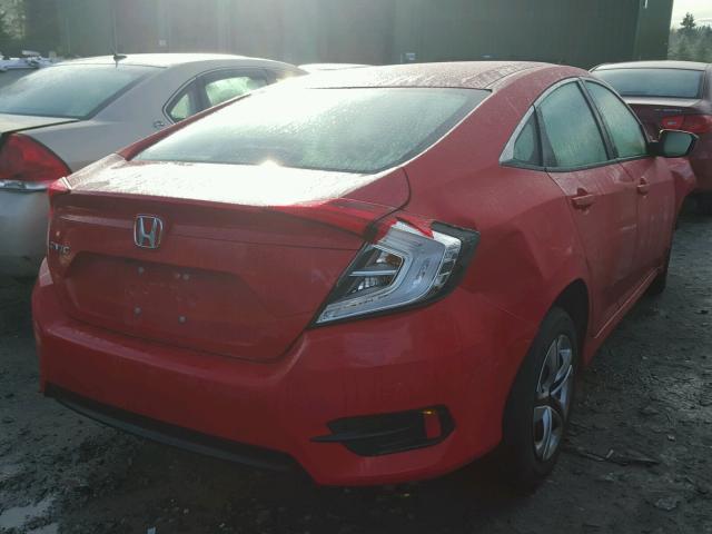 2HGFC2F57GH542218 - 2016 HONDA CIVIC LX RED photo 4