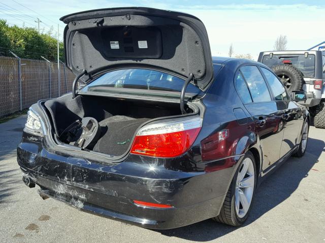 WBANU53538CT04963 - 2008 BMW 528 I BLACK photo 4