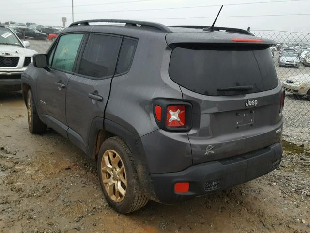 ZACCJABT3GPC54782 - 2016 JEEP RENEGADE L GRAY photo 3