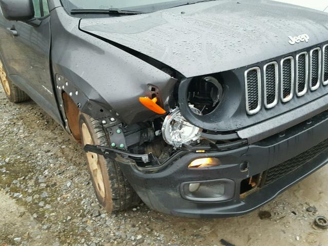 ZACCJABT3GPC54782 - 2016 JEEP RENEGADE L GRAY photo 9