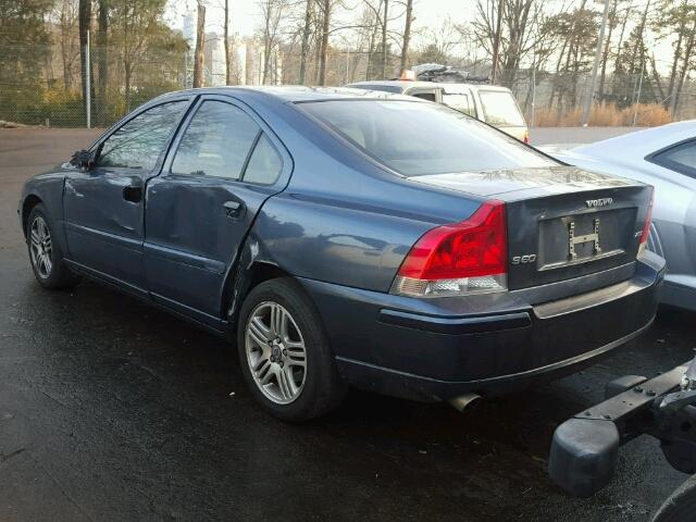 YV1RS592982702637 - 2008 VOLVO S60 2.5T BLUE photo 3