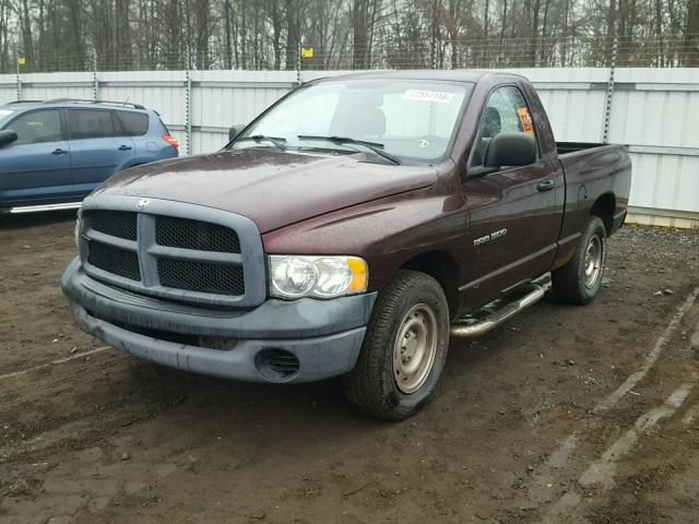 1D7HA16K34J290738 - 2004 DODGE RAM 1500 S MAROON photo 2