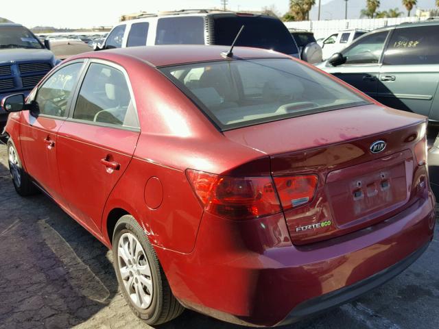 KNAFU4A29C5565115 - 2012 KIA FORTE EX RED photo 3