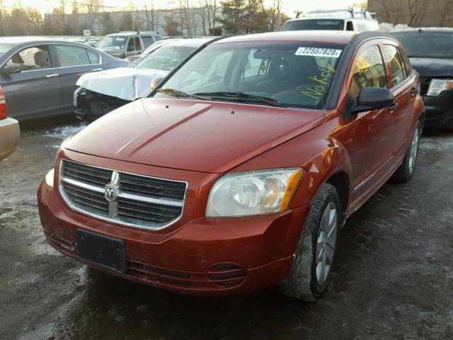 1B3JB48B27D502833 - 2007 DODGE CALIBER SX ORANGE photo 2