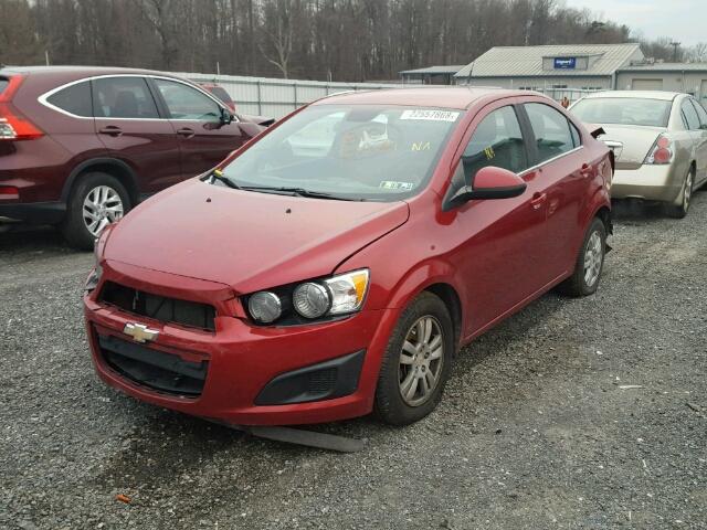 1G1JD5SH5C4162057 - 2012 CHEVROLET SONIC LT RED photo 2