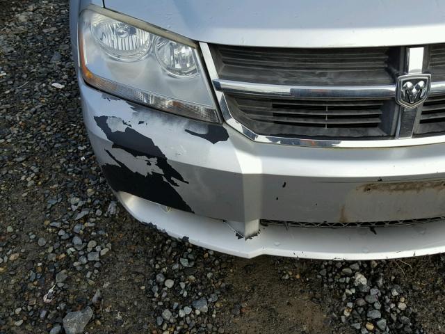 1B3LC56K08N682761 - 2008 DODGE AVENGER SX SILVER photo 9