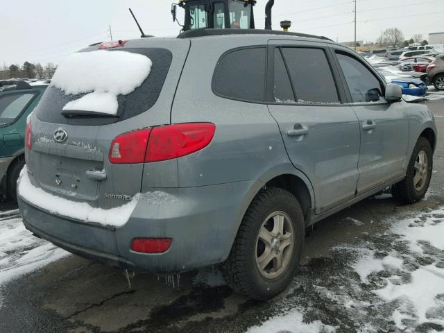 5NMSG13D18H141292 - 2008 HYUNDAI SANTA FE G GRAY photo 4