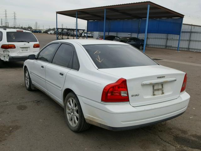 YV1TS592951412390 - 2005 VOLVO S80 2.5T WHITE photo 3