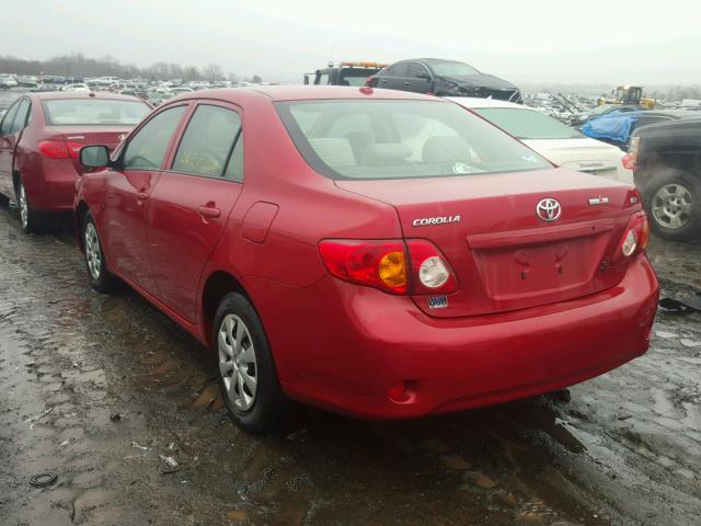 JTDBL40E99J054889 - 2009 TOYOTA COROLLA BA RED photo 3