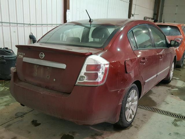 3N1AB6AP2BL626686 - 2011 NISSAN SENTRA 2.0 MAROON photo 4