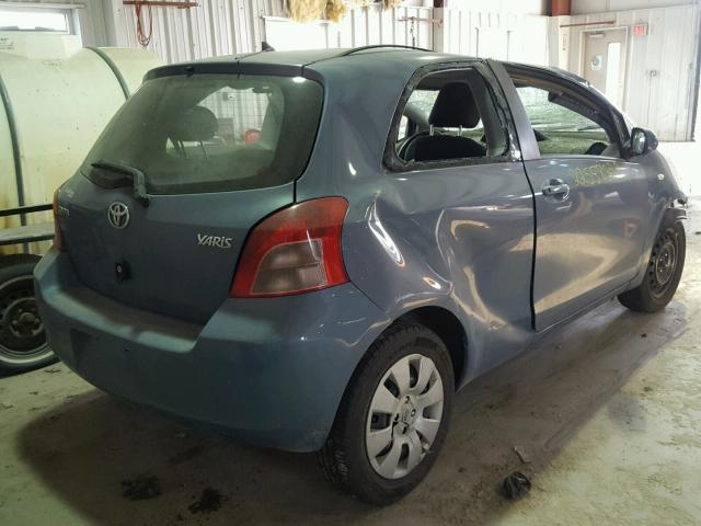 JTDJT923275090188 - 2007 TOYOTA YARIS TURQUOISE photo 4