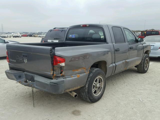 1D7HE38K08S560151 - 2008 DODGE DAKOTA SXT GRAY photo 4