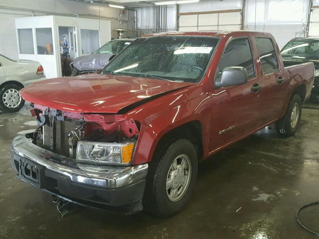 1GTCS136648119188 - 2004 GMC CANYON RED photo 2