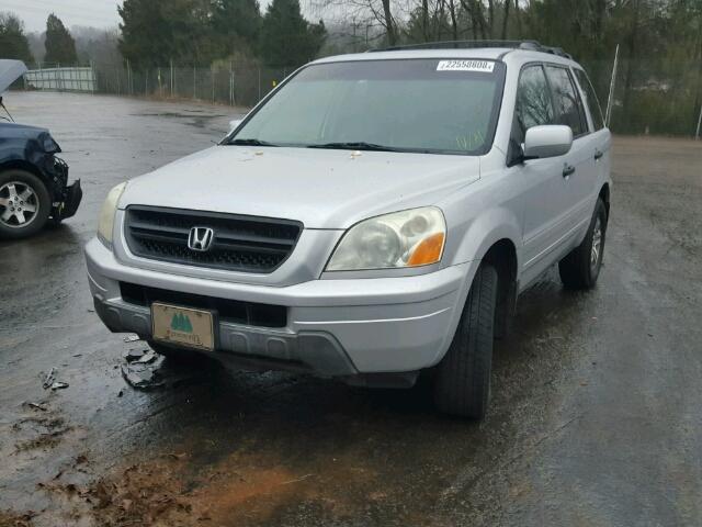 5FNYF18695B062781 - 2005 HONDA PILOT EXL SILVER photo 2