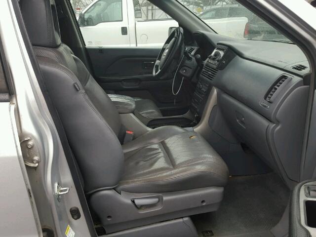 5FNYF18695B062781 - 2005 HONDA PILOT EXL SILVER photo 5