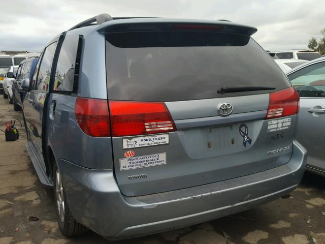 5TDZA22C64S173368 - 2004 TOYOTA SIENNA XLE TURQUOISE photo 3