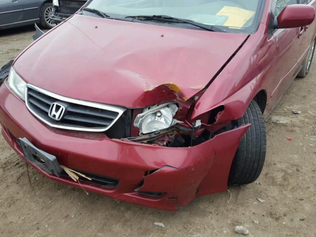 5FNRL18644B140945 - 2004 HONDA ODYSSEY EX RED photo 9