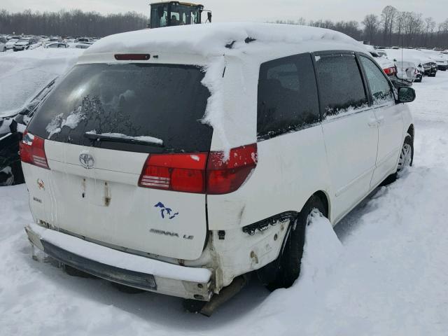 5TDZA23C15S354006 - 2005 TOYOTA SIENNA CE WHITE photo 4