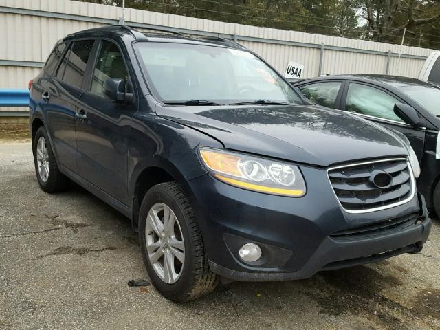 5XYZK4AG6BG087369 - 2011 HYUNDAI SANTA FE L BLUE photo 1