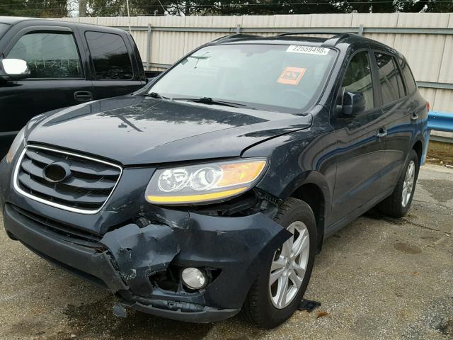 5XYZK4AG6BG087369 - 2011 HYUNDAI SANTA FE L BLUE photo 2