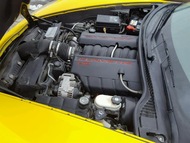 1G1YY36U575101144 - 2007 CHEVROLET CORVETTE YELLOW photo 7