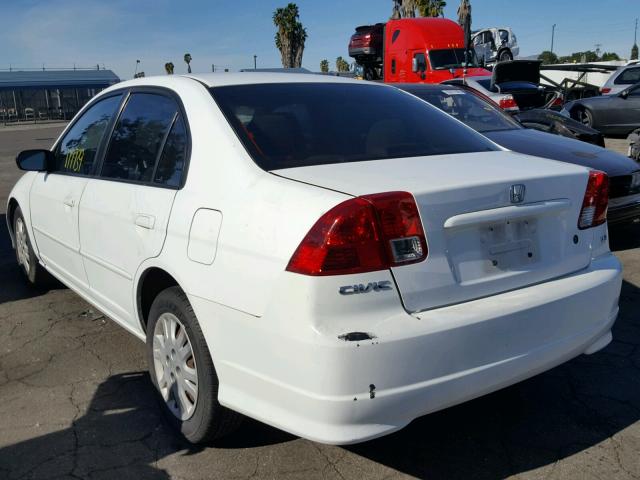 2HGES16564H584920 - 2004 HONDA CIVIC LX WHITE photo 3