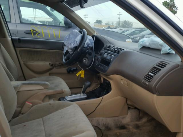 2HGES16564H584920 - 2004 HONDA CIVIC LX WHITE photo 5