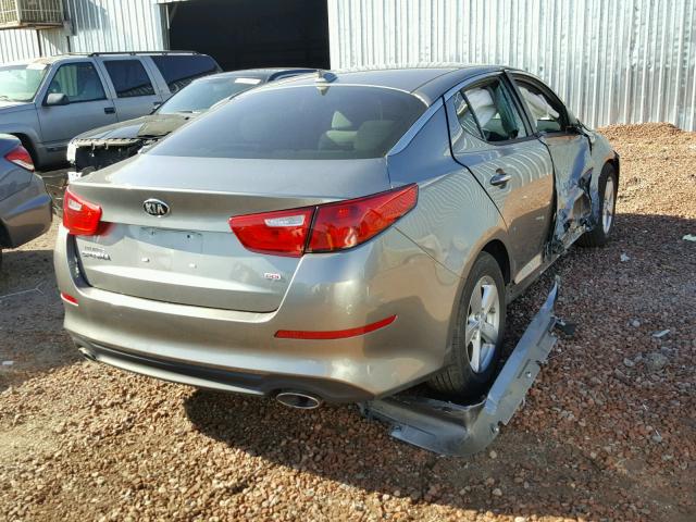 5XXGM4A74FG464261 - 2015 KIA OPTIMA LX SILVER photo 4