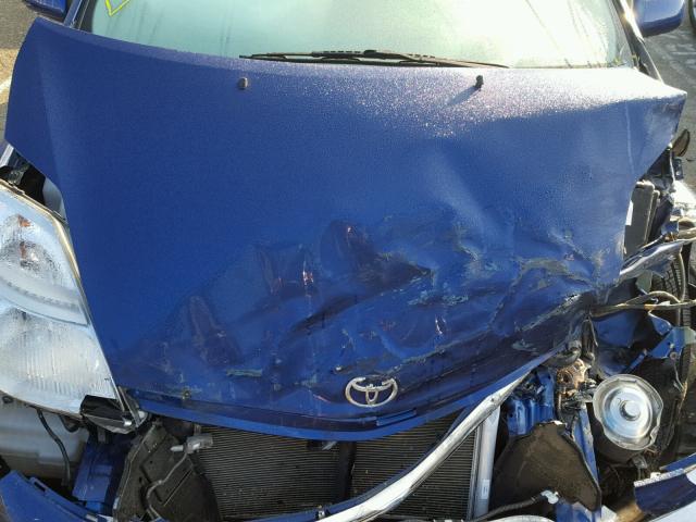 JTDKB20U097873527 - 2009 TOYOTA PRIUS BLUE photo 7