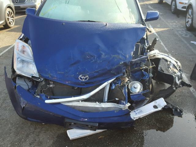 JTDKB20U097873527 - 2009 TOYOTA PRIUS BLUE photo 9