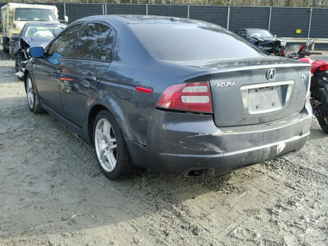 19UUA66217A044475 - 2007 ACURA TL GRAY photo 3