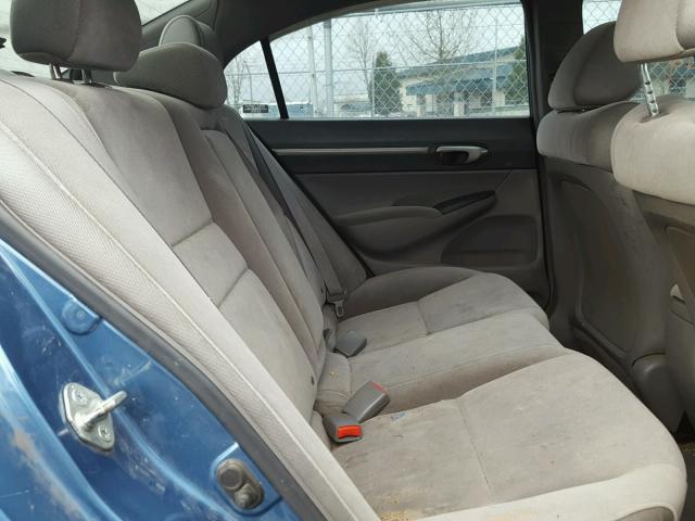 1HGFA16876L094042 - 2006 HONDA CIVIC EX BLUE photo 6