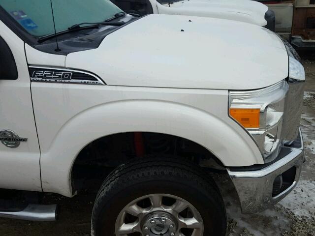 1FT7W2BT6FEC41542 - 2015 FORD F250 SUPER WHITE photo 9