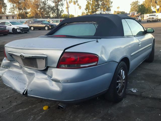 1C3EL65U91N581213 - 2001 CHRYSLER SEBRING LI BLUE photo 4