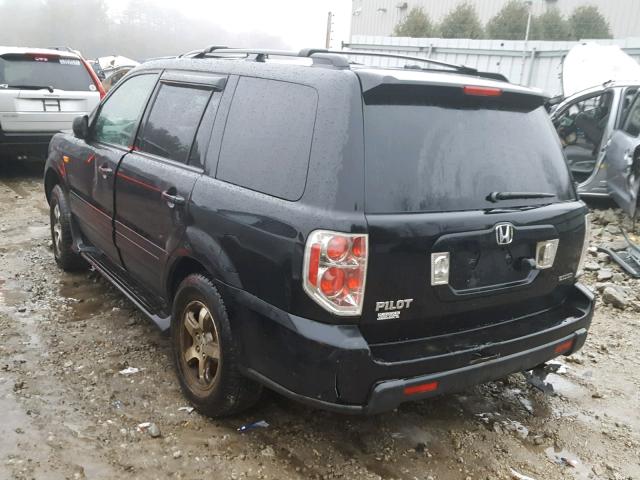 5FNYF18737B032090 - 2007 HONDA PILOT EXL BLACK photo 3