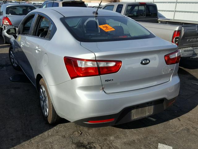 KNADM4A3XF6460596 - 2015 KIA RIO LX SILVER photo 3