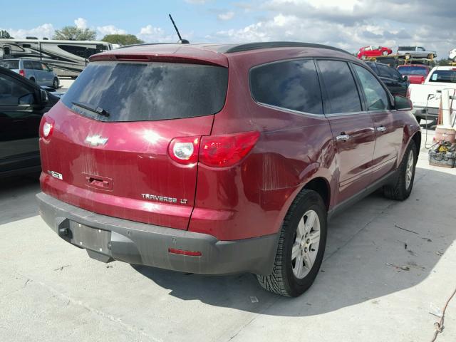 1GNKVGED6BJ108254 - 2011 CHEVROLET TRAVERSE L RED photo 4