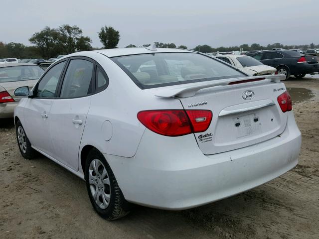 KMHDU4AD6AU982864 - 2010 HYUNDAI ELANTRA BL WHITE photo 3