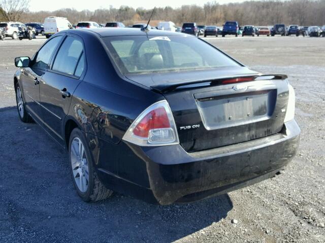 3FAHP07Z37R234488 - 2007 FORD FUSION SE BLACK photo 3