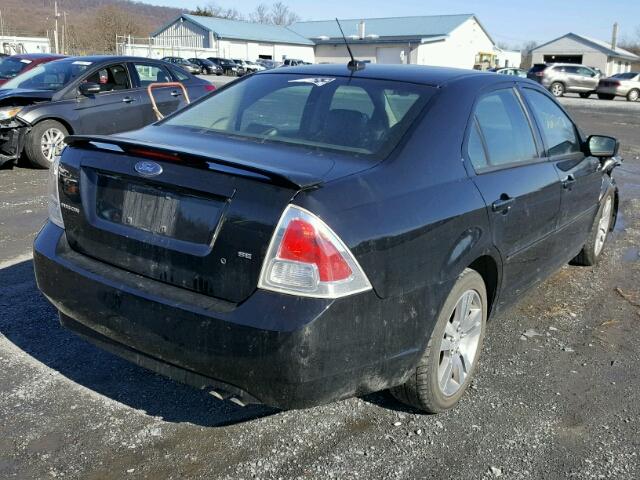 3FAHP07Z37R234488 - 2007 FORD FUSION SE BLACK photo 4