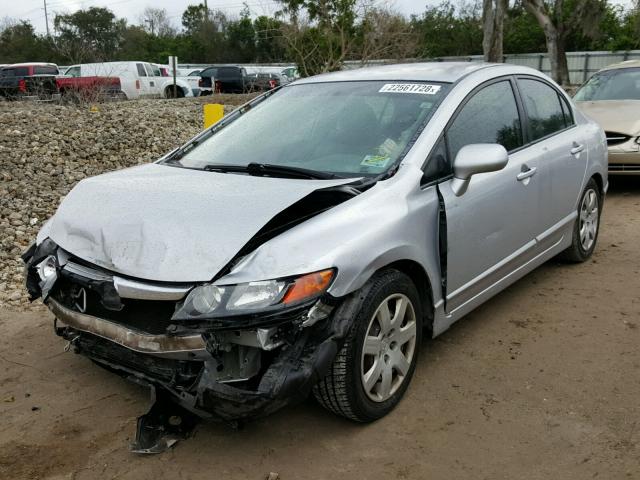 1HGFA16507L114283 - 2007 HONDA CIVIC LX SILVER photo 2