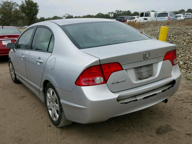 1HGFA16507L114283 - 2007 HONDA CIVIC LX SILVER photo 3