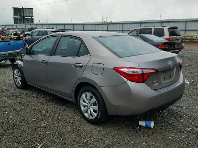 2T1BURHE9FC324421 - 2015 TOYOTA COROLLA L GRAY photo 3