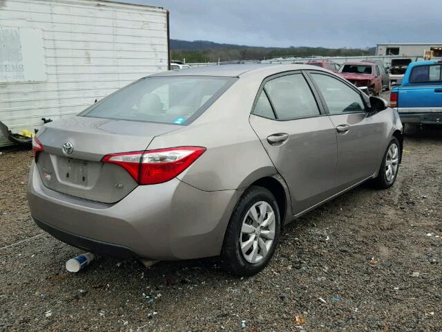 2T1BURHE9FC324421 - 2015 TOYOTA COROLLA L GRAY photo 4