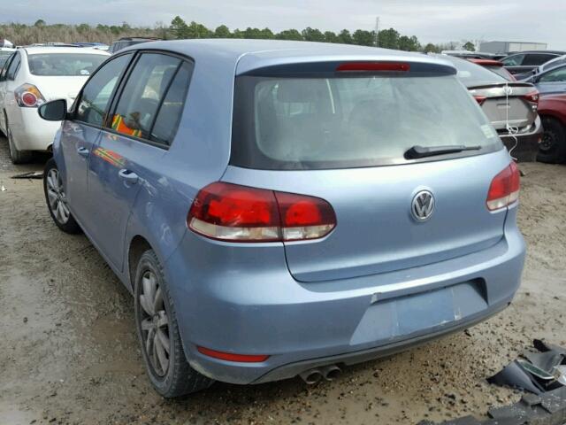 WVWDB7AJ2BW303440 - 2011 VOLKSWAGEN GOLF BLUE photo 3