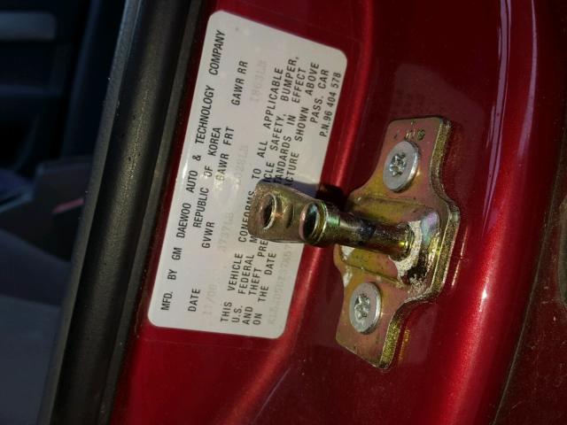 KL5JD56Z37K572714 - 2007 SUZUKI FORENZA BA RED photo 10