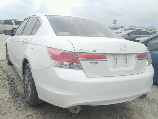 1HGCP3F88BA026982 - 2011 HONDA ACCORD EXL WHITE photo 3