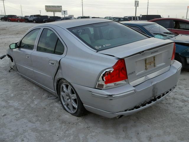 YV1RS592562524965 - 2006 VOLVO S60 2.5T SILVER photo 3