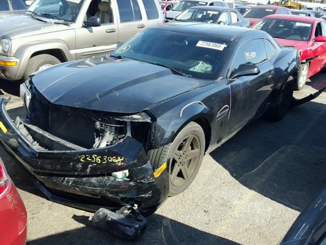 2G1FB1EV2A9188387 - 2010 CHEVROLET CAMARO LT BLACK photo 2