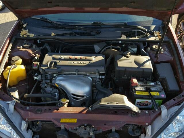 JTDBE32KX20055746 - 2002 TOYOTA CAMRY LE წითელი ფოტო 7
